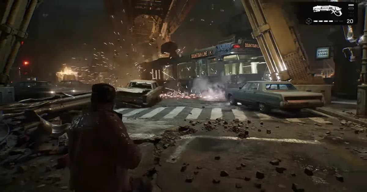 Marcus faces collapsing streets and exploding infrastructure as Emergence Day tears apart the city.